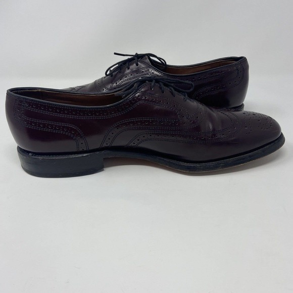 Allen Edmonds Townley Burgundy Leather Wingtip Dress Shoe 4777 Size‎ 9 - Picture 4 of 12